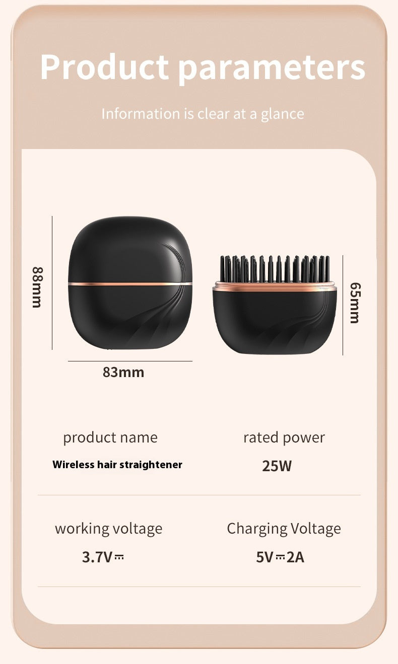 Portable Anti-Frizz Heating Brush